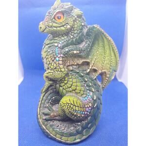 Windstone editions young dragon by M. Peña ©1988 early north hollywood, green